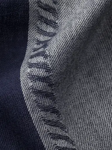 Prada Men's Wool and Silk Stole - Blue | Thumbnail 2