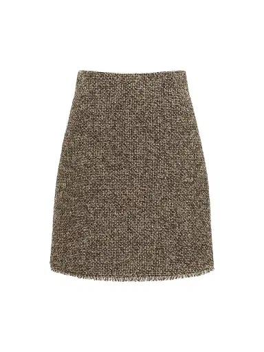 Weekend Max Mara Women's Wool Blend Boucle Short Skirt - Brown | Thumbnail 1