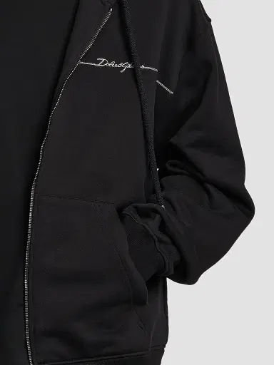Dolce & Gabbana Men's Logo Cotton Zip-Front Hoodie - Nero | Thumbnail 6