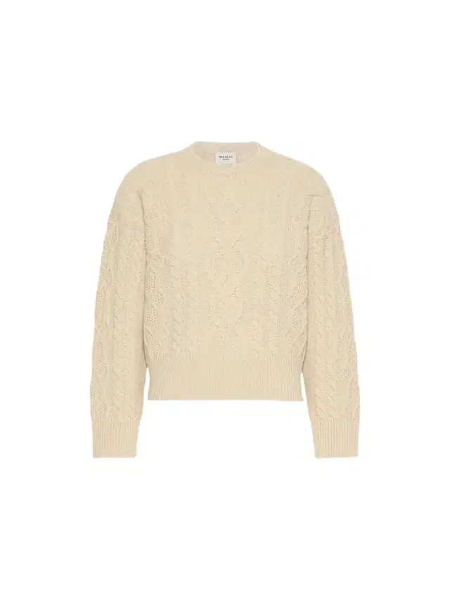 Women's Cable Knit Wool Yarn Jumper - Beige