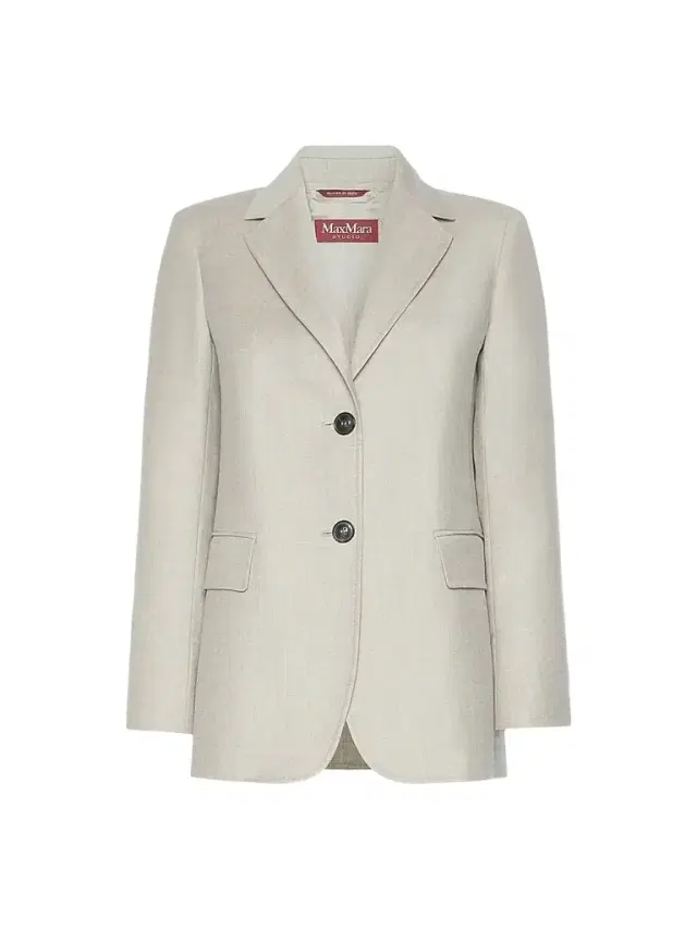 Max Mara Women's Single Breasted Wool Flannel Blazer - White