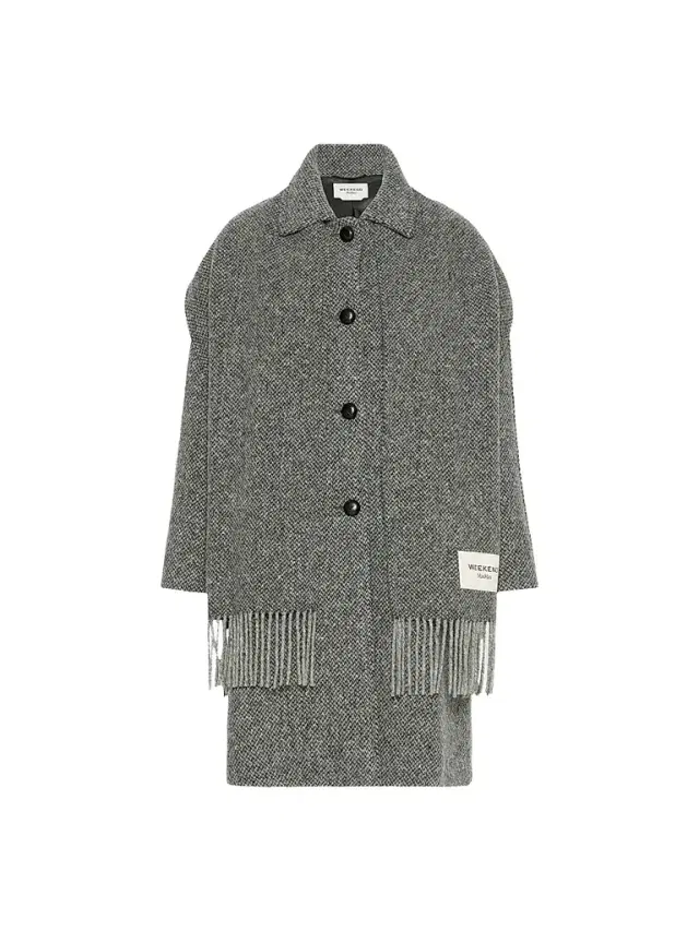 Weekend Max Mara Women's Wool Blend Tweed Coat - Dark Grey