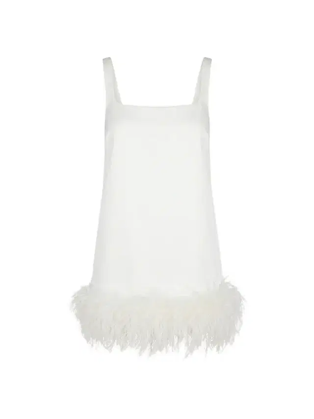 Retrofête Women's Ragna Feather-Trim Mini Dress - White