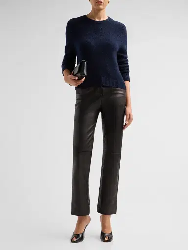 Lisa Yang Women's Solene Cashmere-Silk Regular-Fit Sweater - Navy - Size Medium | Thumbnail 2