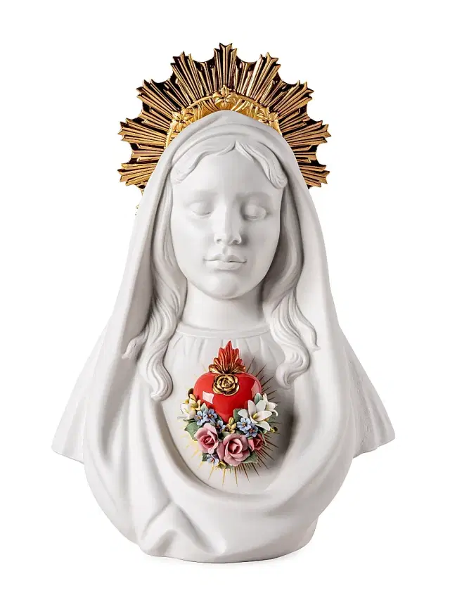 Lladro Christianity Immaculate Heart Of Mary Figurine