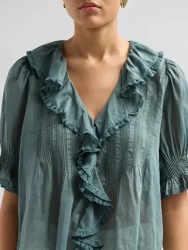 DÔEN Women's Henri Ruffled Top | Thumbnail 5 DÔEN Women's Henri Ruffled Top | Thumbnail 5