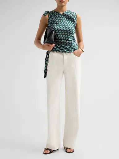 DÔEN Women's Janille Paisley Silk Top | Thumbnail 2 DÔEN Women's Janille Paisley Silk Top | Thumbnail 2