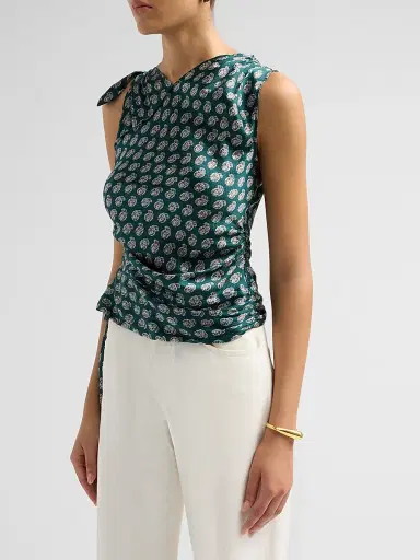 DÔEN Women's Janille Paisley Silk Top | Thumbnail 4 DÔEN Women's Janille Paisley Silk Top | Thumbnail 4