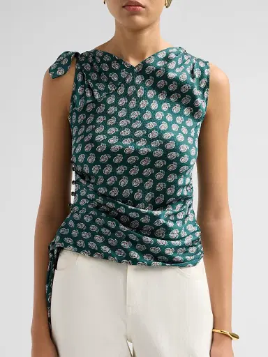 DÔEN Women's Janille Paisley Silk Top | Thumbnail 5 DÔEN Women's Janille Paisley Silk Top | Thumbnail 5