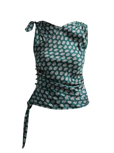 DÔEN Women's Janille Paisley Silk Top | Thumbnail 1 DÔEN Women's Janille Paisley Silk Top | Thumbnail 1
