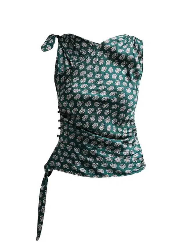DÔEN Women's Janille Paisley Silk Top - Chaumont Paisley