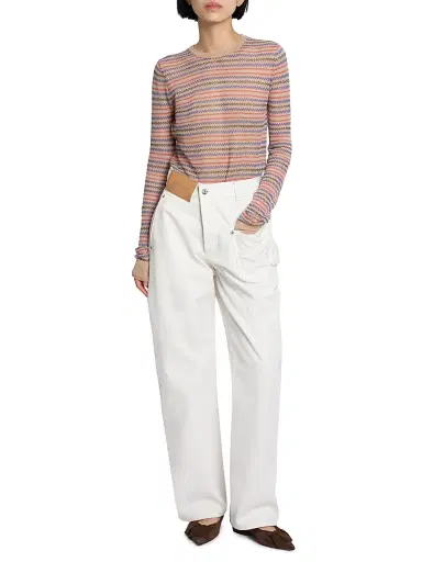 JW Anderson Women's Twisted Workwear Straight-Leg Jeans | Thumbnail 2