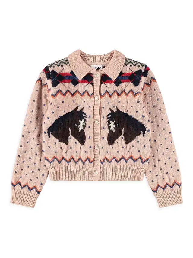 Molo Little Girl's & Girl's Galaxy Wool Sweater - Mellow Rose
