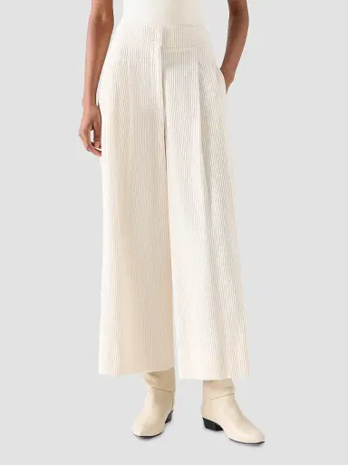 Akris punto Women's Federica Cotton Corduroy Crop Pants - Winter White | Thumbnail 2