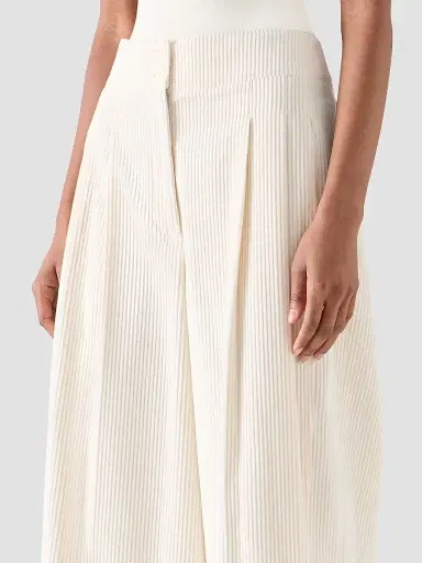 Akris punto Women's Federica Cotton Corduroy Crop Pants - Winter White | Thumbnail 4