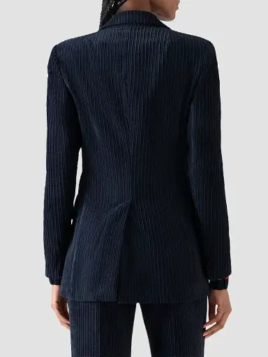 Akris punto Women's Techno Corduroy Blazer - Navy | Thumbnail 3
