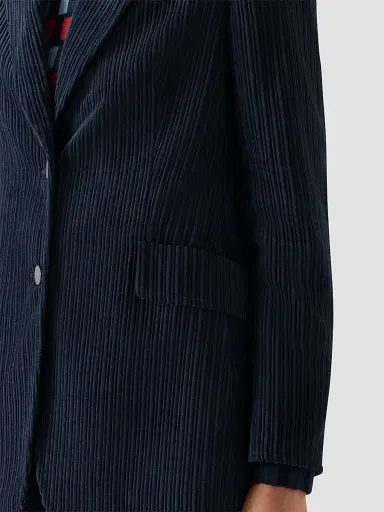 Akris punto Women's Techno Corduroy Blazer - Navy | Thumbnail 5