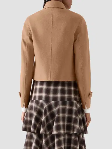 Akris punto Women's Boxy Wool-Blend Jacket - Camel | Thumbnail 3