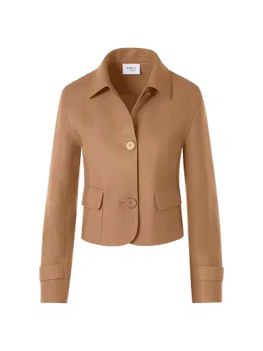 Akris punto Women's Boxy Wool-Blend Jacket - Camel | Thumbnail 1