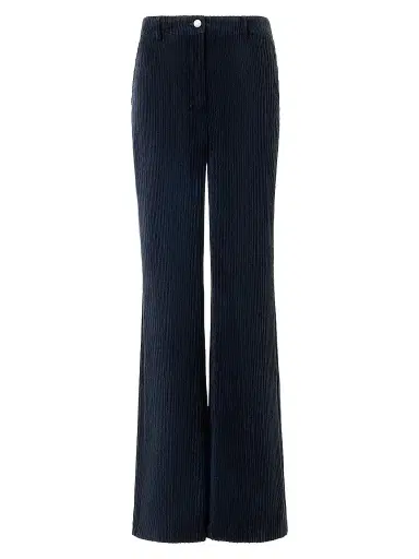Akris punto Women's Celia Techno Corduroy Pants - Navy | Thumbnail 1