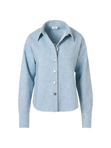 Akris punto Women's Winter Denim Shirt - Light Blue | Thumbnail 1