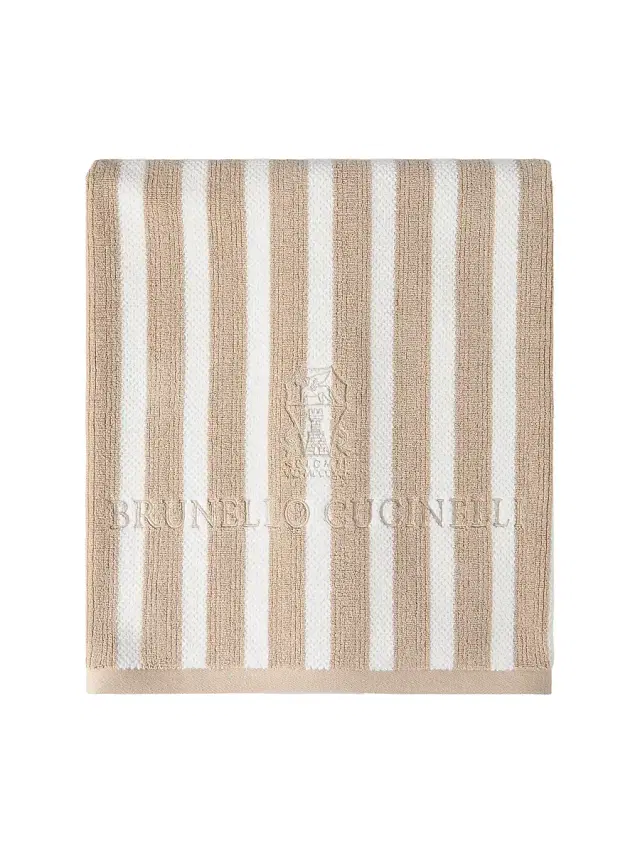 Brunello Cucinelli Striped Cotton Terrycloth Beach Towel