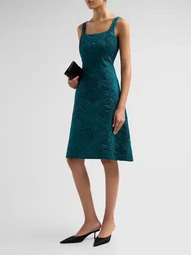 Teri Jon by Rickie Freeman Women's Embossed Jacquard Mini Dress | Thumbnail 4 Teri Jon by Rickie Freeman Women's Embossed Jacquard Mini Dress | Thumbnail 4