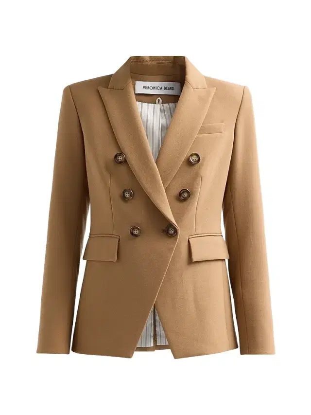 Veronica Beard Women's Miller Double-Breasted Dickey Jacket - Heritage Khaki