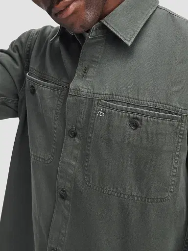 rag & bone Men's Overdyed Cotton Workwear Shirt | Thumbnail 6 rag & bone Men's Overdyed Cotton Workwear Shirt | Thumbnail 6