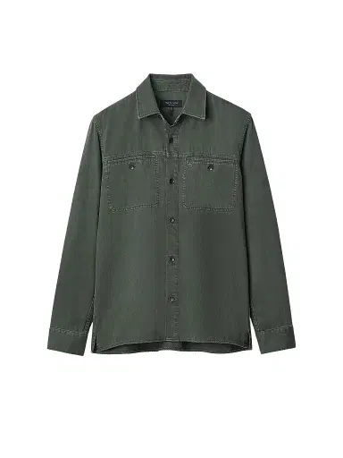 rag & bone Men's Overdyed Cotton Workwear Shirt | Thumbnail 1 rag & bone Men's Overdyed Cotton Workwear Shirt | Thumbnail 1