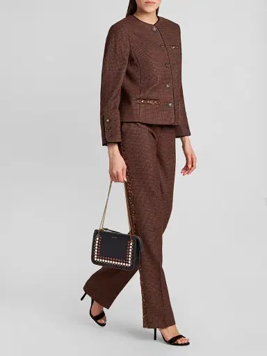 Etro Women's Studded Suede Crossbody Clutch - Blue | Thumbnail 2