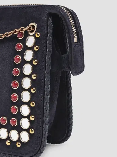 Etro Women's Studded Suede Crossbody Clutch - Blue | Thumbnail 6