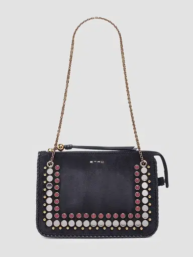 Etro Women's Studded Suede Crossbody Clutch - Blue | Thumbnail 7