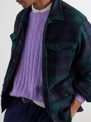 Polo Ralph Lauren Logo-Embroidered Cable-Knit Cashmere Sweater - Men | Thumbnail 5