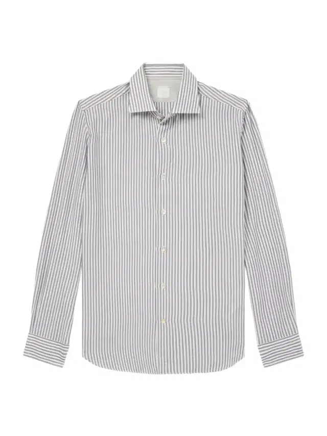 ELEVENTY Striped Lyocell and Cotton-Blend Shirt - Men
