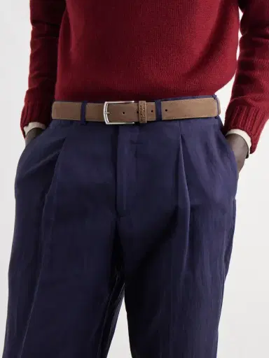 Zegna 3cm Suede Belt - Men | Thumbnail 2