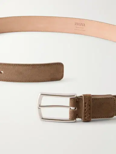Zegna 3cm Suede Belt - Men | Thumbnail 3