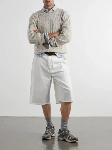 Polo Ralph Lauren Logo-Embroidered Cable-Knit Cashmere Sweater - Men | Thumbnail 2 Polo Ralph Lauren Logo-Embroidered Cable-Knit Cashmere Sweater - Men | Thumbnail 2