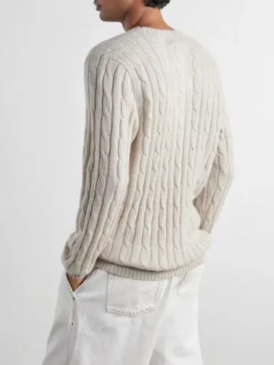 Polo Ralph Lauren Logo-Embroidered Cable-Knit Cashmere Sweater - Men | Thumbnail 4 Polo Ralph Lauren Logo-Embroidered Cable-Knit Cashmere Sweater - Men | Thumbnail 4