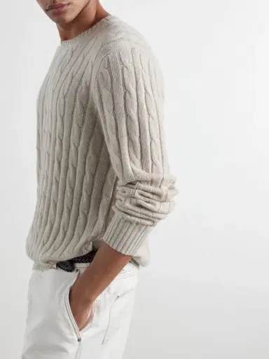 Polo Ralph Lauren Logo-Embroidered Cable-Knit Cashmere Sweater - Men | Thumbnail 5 Polo Ralph Lauren Logo-Embroidered Cable-Knit Cashmere Sweater - Men | Thumbnail 5