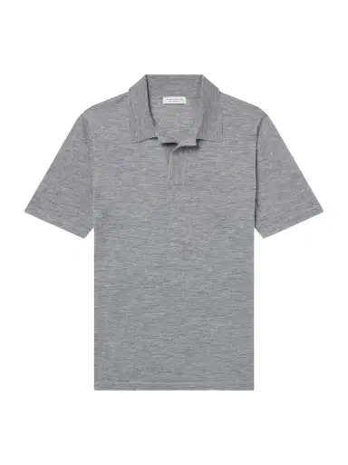 Gabriela Hearst Stendhal Cashmere and Silk-Blend Polo Shirt - Men | Thumbnail 1