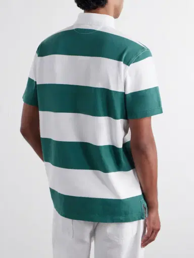 Polo Ralph Lauren Logo-Embroidered Striped Cotton-Jersey Polo Shirt - Men | Thumbnail 4