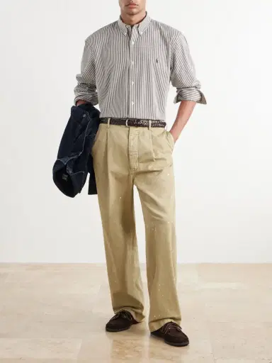 Polo Ralph Lauren Logo-Embroidered Striped Cotton-Blend Poplin Shirt - Men | Thumbnail 2