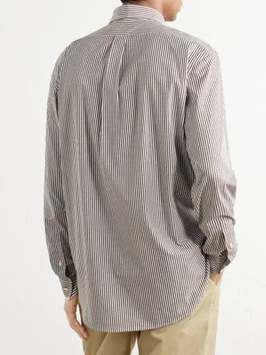 Polo Ralph Lauren Logo-Embroidered Striped Cotton-Blend Poplin Shirt - Men | Thumbnail 4
