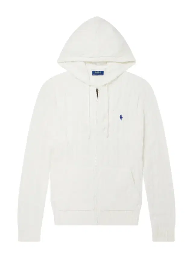 Polo Ralph Lauren Logo-Embriodered Cable-Knit Cotton Zip-Up Hoodie - Men