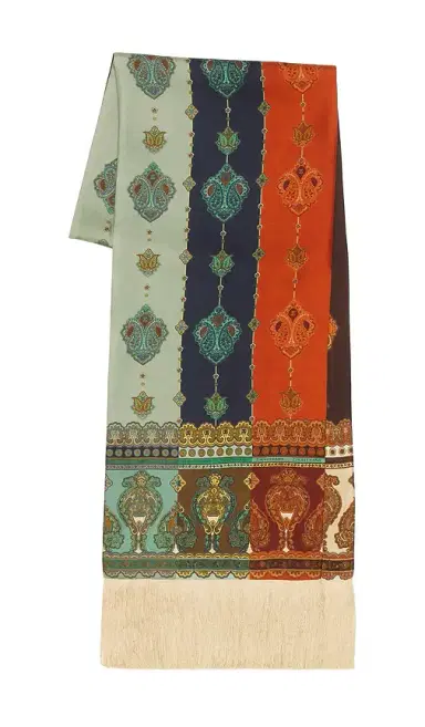 Zimmermann Printed Silk Fringe Neck Scarf | Thumbnail 1 Zimmermann Printed Silk Fringe Neck Scarf | Thumbnail 1