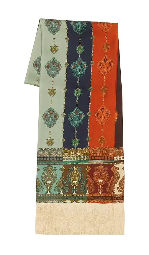 Zimmermann Printed Silk Fringe Neck Scarf