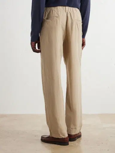 Polo Ralph Lauren Straight-Leg Pleated Linen Trousers - Men | Thumbnail 4