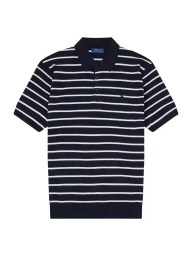 Polo Ralph Lauren Logo-Embroidered Striped Ribbed Cotton Polo Shirt - Men | Thumbnail 1