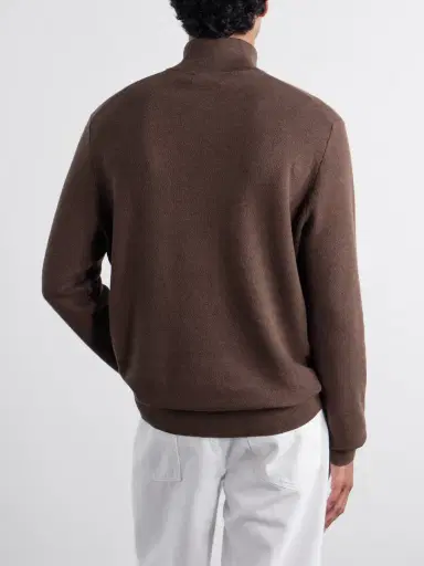 Polo Ralph Lauren Logo-Embroidered Textured-Cotton Half-Zip Sweater - Men | Thumbnail 4